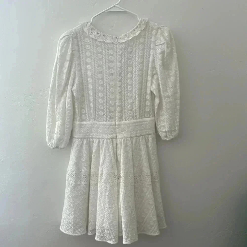 NWT Sandro Gianni Embroidered Cotton Mini Dress - Picture 4 of 9